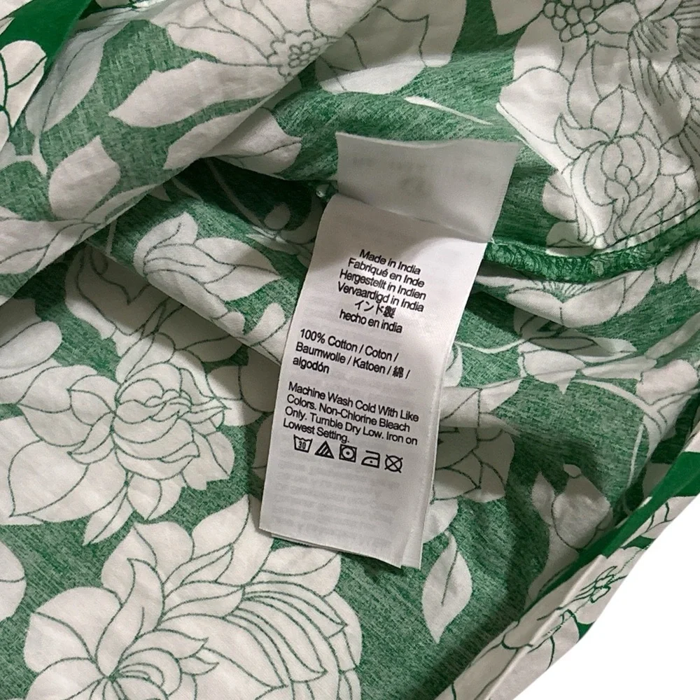 J. Crew Smocked One-Shoulder Cotton Top in Kelly Green - Sz. Medium - BNWT